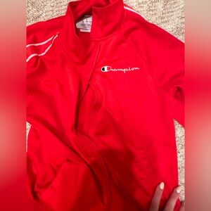Red champion jacket! Size S
